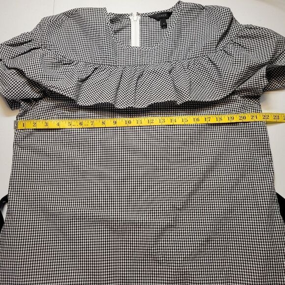 J. Crew Edie Dress Black and White Gingham Cotton Dress Women's Plus Size 16 - Picture 10 of 12
